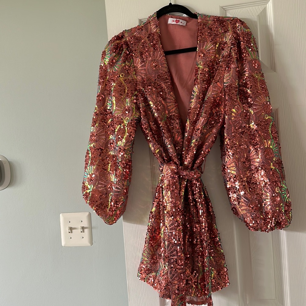 Buddy Love Adeline Wrap Dress Wild Strawberry print - size small